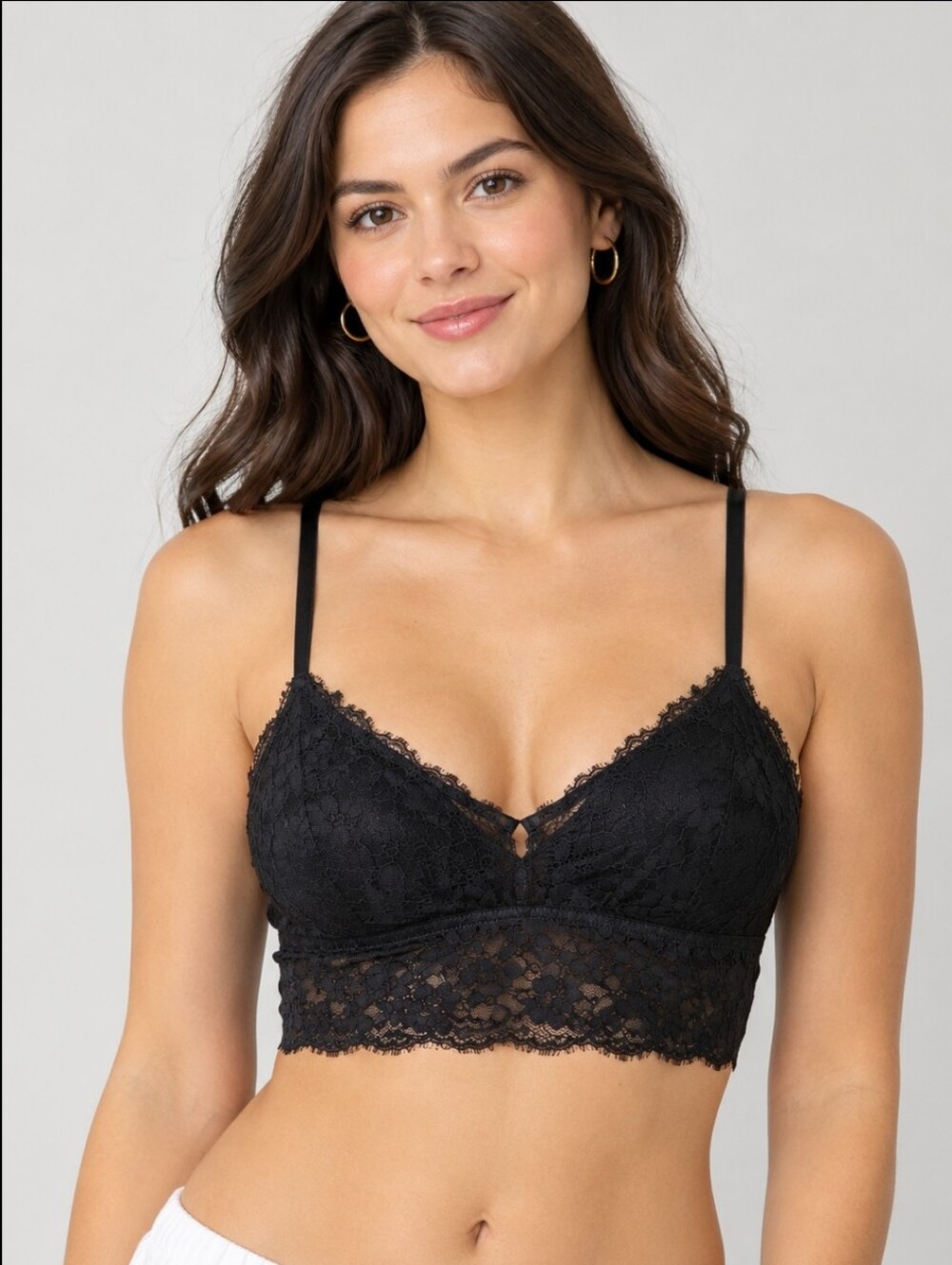 Eerie Black Floral Lace Bralette